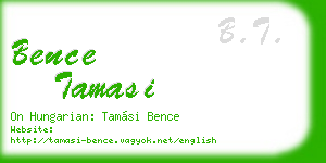 bence tamasi business card